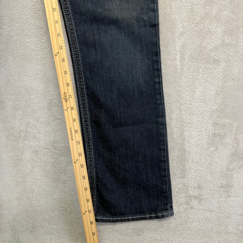 True Religion Jeans Women 30 Section Straight Petite Dark Wash Denim Embroidered - Picture 11 of 15